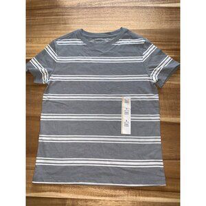 Cat & Jack Boys Gray/White Striped Casual T-Shirt Size Small 6-7